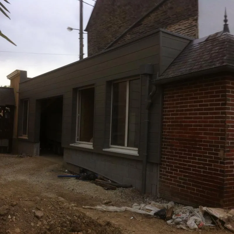pose d’extension de maison erce en lamee